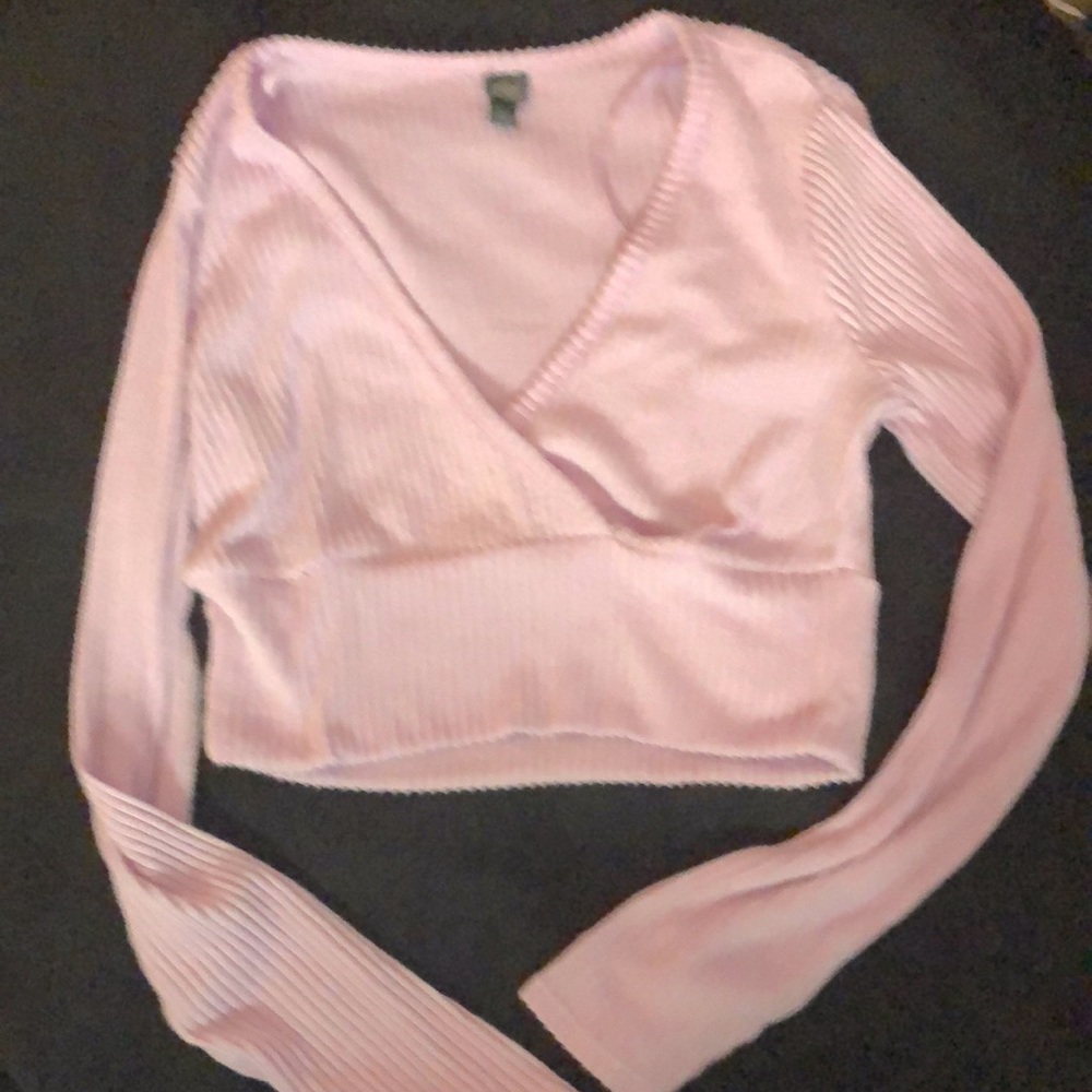 Long Sleeve Thin Crop Top